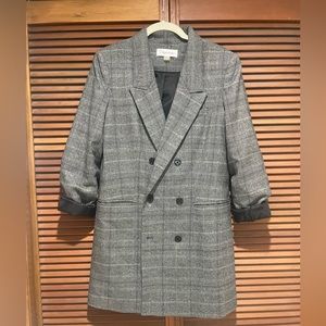 Plaid boyfriend blazer